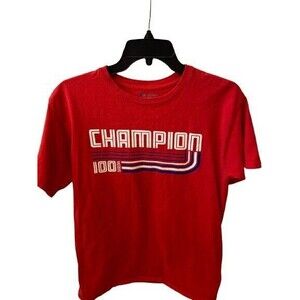 Champion Mens Red Medium 100 years Anniversary Short Sleeve T-Shirt